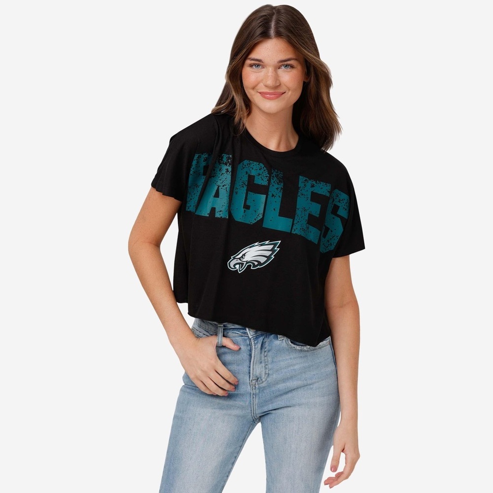 Philadelphia Eagles NFL Team Apparel Cropped Eagles Graphic Tee | NWT Size S